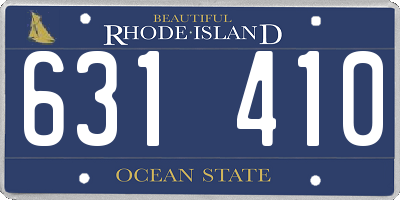 RI license plate 631410