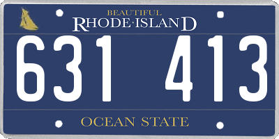 RI license plate 631413