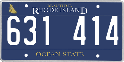 RI license plate 631414
