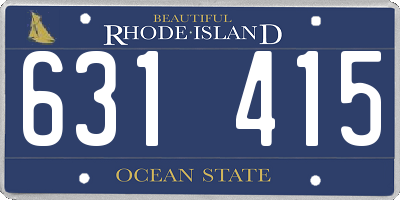 RI license plate 631415