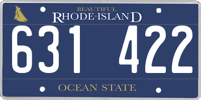 RI license plate 631422