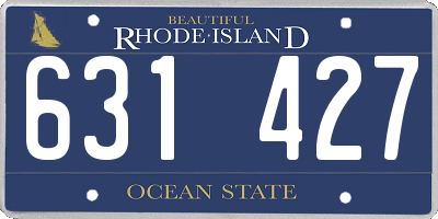 RI license plate 631427