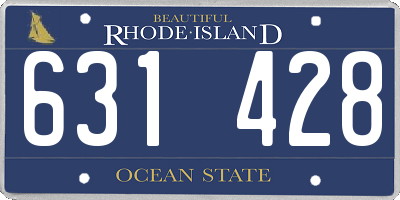 RI license plate 631428