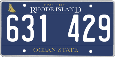 RI license plate 631429