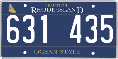 RI license plate 631435