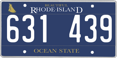 RI license plate 631439