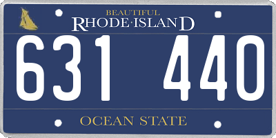RI license plate 631440