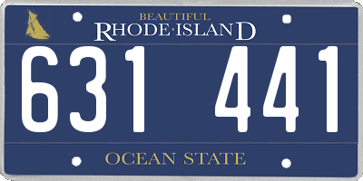 RI license plate 631441