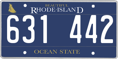 RI license plate 631442