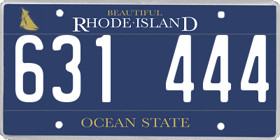 RI license plate 631444