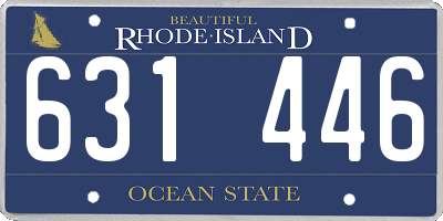 RI license plate 631446