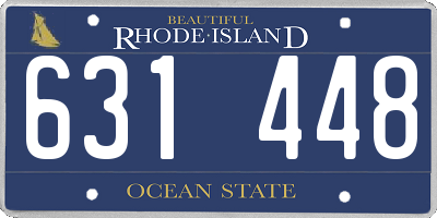 RI license plate 631448