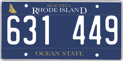 RI license plate 631449