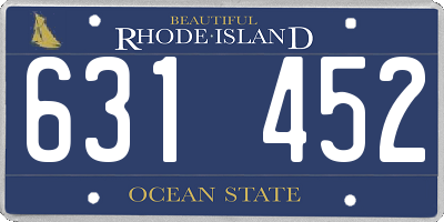 RI license plate 631452