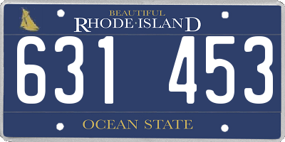RI license plate 631453