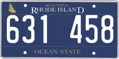 RI license plate 631458