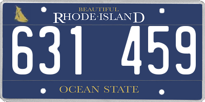 RI license plate 631459