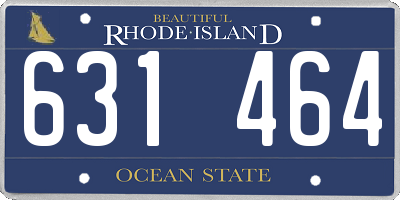 RI license plate 631464