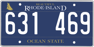 RI license plate 631469