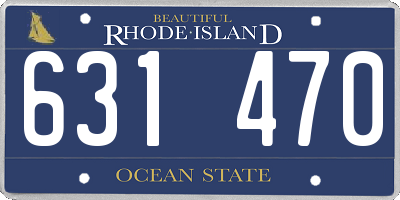 RI license plate 631470