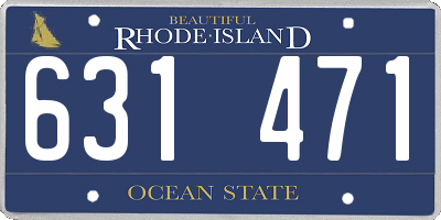 RI license plate 631471