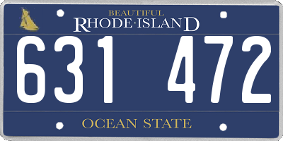 RI license plate 631472
