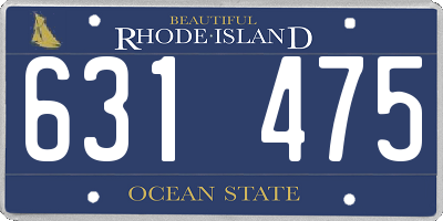 RI license plate 631475