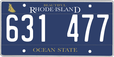 RI license plate 631477