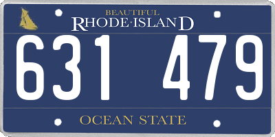 RI license plate 631479