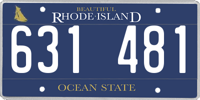 RI license plate 631481