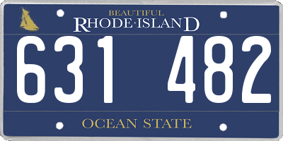 RI license plate 631482