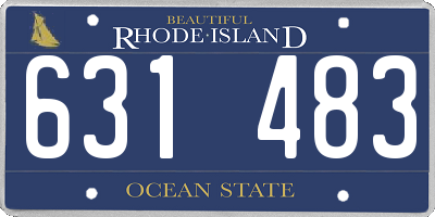 RI license plate 631483