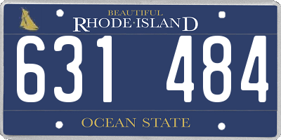 RI license plate 631484