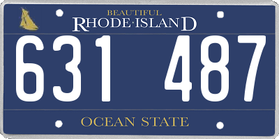 RI license plate 631487