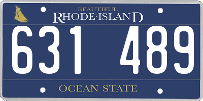 RI license plate 631489