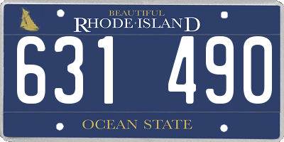 RI license plate 631490