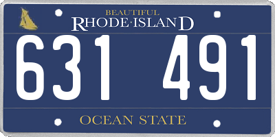 RI license plate 631491