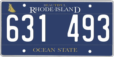 RI license plate 631493