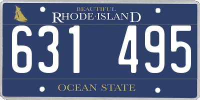 RI license plate 631495