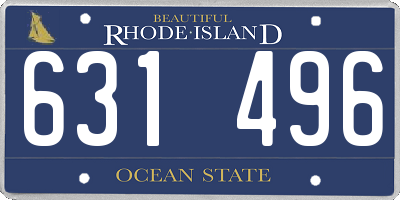 RI license plate 631496