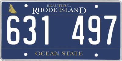 RI license plate 631497