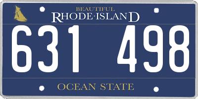 RI license plate 631498