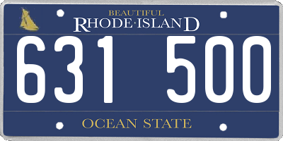 RI license plate 631500