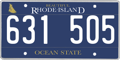 RI license plate 631505