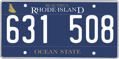 RI license plate 631508