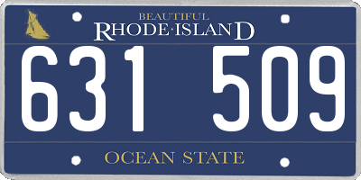 RI license plate 631509