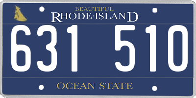 RI license plate 631510