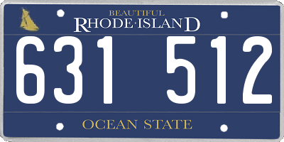 RI license plate 631512