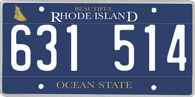 RI license plate 631514