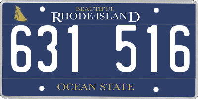 RI license plate 631516